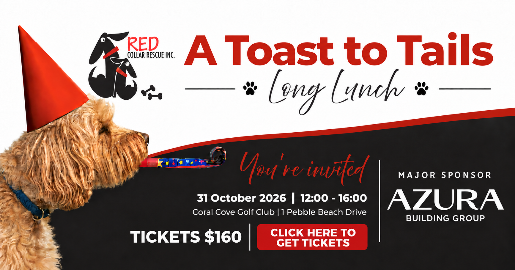 A Toast to Tails Invitation Banner